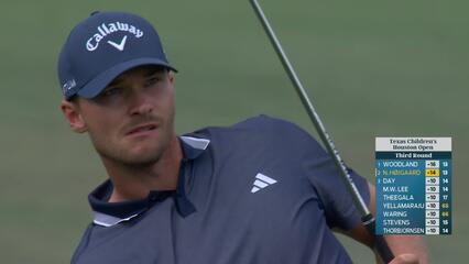 Nicolai Højgaard hits 192-yard approach to 14 feet, sets up birdie on No. 14 at Texas Children's