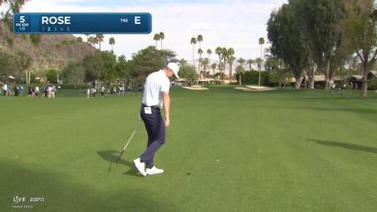 Justin Rose makes birdie on No. 5 at The American Express