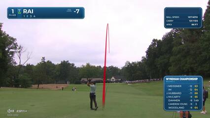 Aaron Rai makes birdie on No. 1 at Wyndham