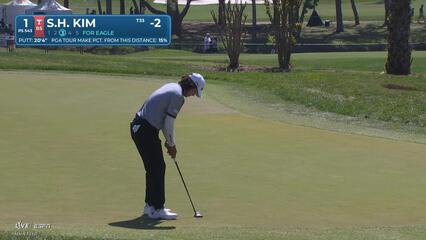 S.H. Kim sinks 20-foot eagle putt on No. 1 at Valspar