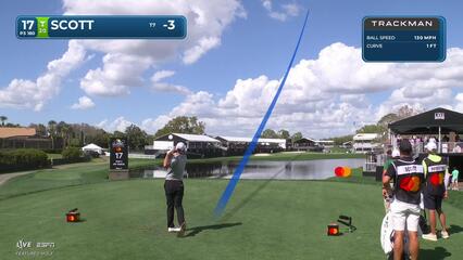 Adam Scott hits 178-yard drive to 7 feet, sets up birdie on No. 17 at Arnold Palmer