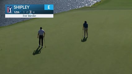 Neal Shipley makes an 18-foot birdie putt at Shriners Children's Open