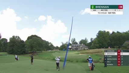 Michael Brennan's 162-yard approach sets up birdie on No. 6 at Wyndham