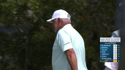 Darren Clarke makes birdie on No. 12 at James Hardie Pro Football Hall of Fame Invitational