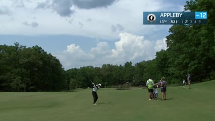 Stuart Appleby makes birdie on No. 13 at Tradition