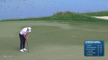 Christiaan Bezuidenhout sinks 17-foot birdie putt on No. 14 at Cognizant Classic