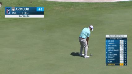 Ryan Armour sinks the birdie on No. 10 at Puerto Rico