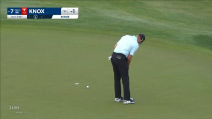 Russell Knox makes birdie putt on No. 7 at Valero