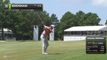 Michael Brennan sinks 5-foot birdie putt on No. 16 at FedEx St. Jude