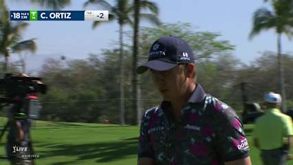 Carlos Ortiz makes birdie on No. 18 at Mexico Open