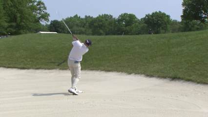 Cameron Percy makes birdie on No. 15 at Principal Charity Classic