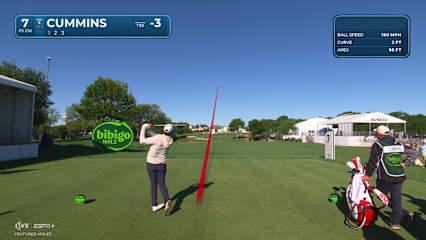 Quade Cummins knocks in birdie putt after excellent tee shot at THE CJ CUP