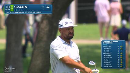 J.J. Spaun's 163-yard approach sets up birdie on No. 10 at Charles Schwab