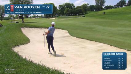 Erik van Rooyen sinks 2-foot putt for birdie on No. 2 at John Deere