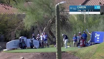 Jason Caron makes birdie on No. 17 at Cologuard