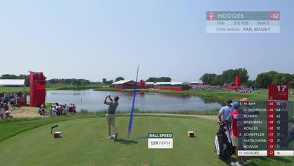 Lee Hodges hits tee shot to 7 feet, sets up birdie on No. 17 at 3M Open