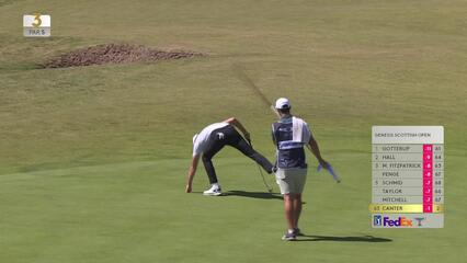 Laurie Canter makes birdie on No. 3 at Genesis Scottish Open