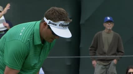 Charlie Beljan drains a 10-foot eagle putt at Northern Trust