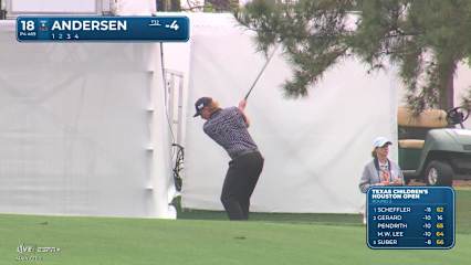 Mason Andersen makes birdie on No. 18 at Houston Open