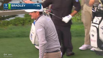 Keegan Bradley hits 105-yard tee shot to 14 feet, sets up birdie on No. 7