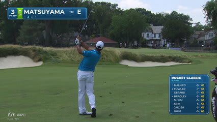 Hideki Matsuyama sinks 24-foot birdie putt on No. 3 at Rocket Classic