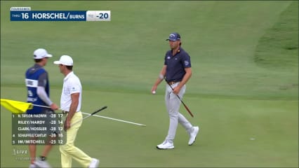 Burns/Horschel make birdie on No. 16 at Zurich Classic