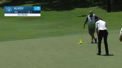 Steven Alker makes birdie on No. 5 at Regions Tradition