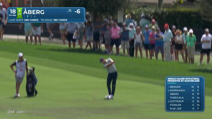 Ludvig Åberg holes 37-foot birdie putt on No. 18 at Arnold Palmer