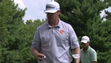 Patrick Fishburn holes birdie putt at Nationwide Children's