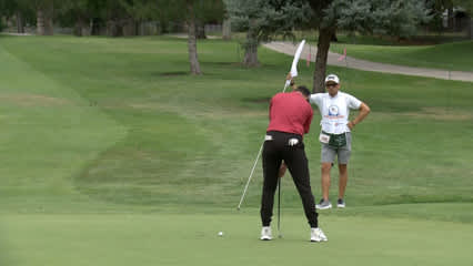 Cristobal Del Solar converts birdie at Utah Championship