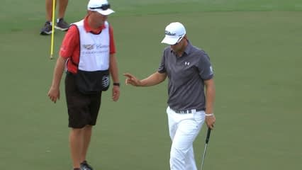 Bernd Wiesberger holes 25-footer for birdie at Cadillac Championship