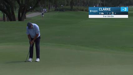 Darren Clarke makes birdie on No. 11 at James Hardie