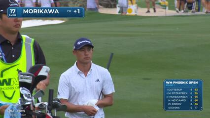 Collin Morikawa pours in 5-foot birdie putt on No. 17 at WM Phoenix Open