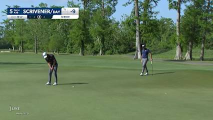 Jason Day/Jason Scrivener make birdie on No. 5 at Zurich Classic