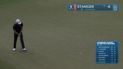 Jimmy Stanger sinks 10-foot birdie putt on No. 9 at Cognizant Classic
