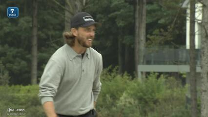 Tommy Fleetwood taps in from 6 inches for birdie on No. 7 at Genesis Scottish Open