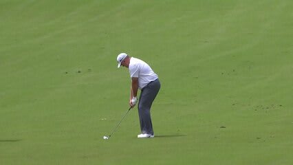 Bob Sowards hits nice approach and birdies at the KitchenAid Senior PGA