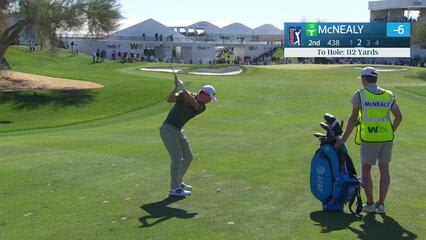 Maverick McNealy hits 113-yard approach to 5 feet, sets up birdie on No. 2 at WM Phoenix Open