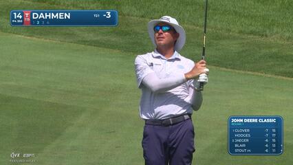 Joel Dahmen's 83-yard approach sets up birdie on No. 14 at John Deere