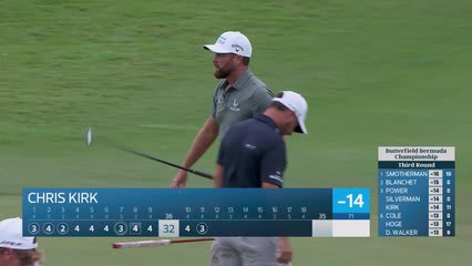 Chris Kirk's 158-yard approach leads to birdie on No. 11 at Butterfield Bermuda