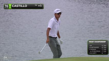 Ricky Castillo sinks 6-foot birdie putt on No. 14 at Truist Championship
