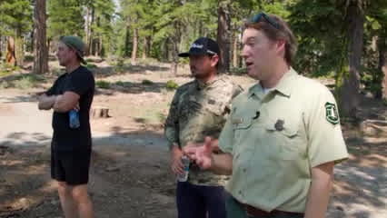 Joshua Creel and Jonas Blixt visit site of 2021 Tahoe Truckee forest fires