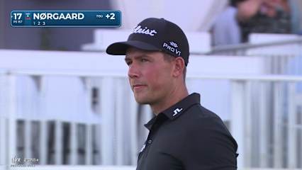 Niklas Norgaard hits tee shot close and birdies at Cognizant Classic