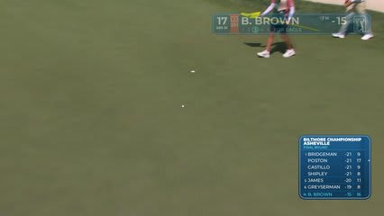 Blades Brown sinks 43-foot eagle putt on No. 17 at Biltmore Championship