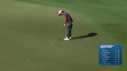 Chandler Phillips sinks 13-foot putt for birdie on No. 13 at Mexico Open