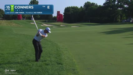 Corey Conners holes 12-foot shot for birdie on No. 15 at 3M Open