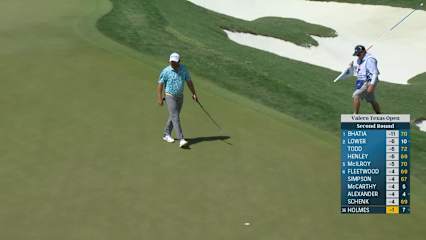J.B. Holmes rolls in 21-footer for birdie at Valero