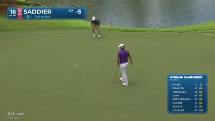 Adrien Saddier hits tee shot to 13 feet, sets up birdie on No. 16 at Wyndham