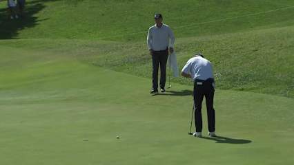 Jay Haas makes birdie putt at Ascension