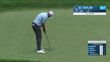 Ben Taylor sinks an 18-foot birdie putt at Barracuda